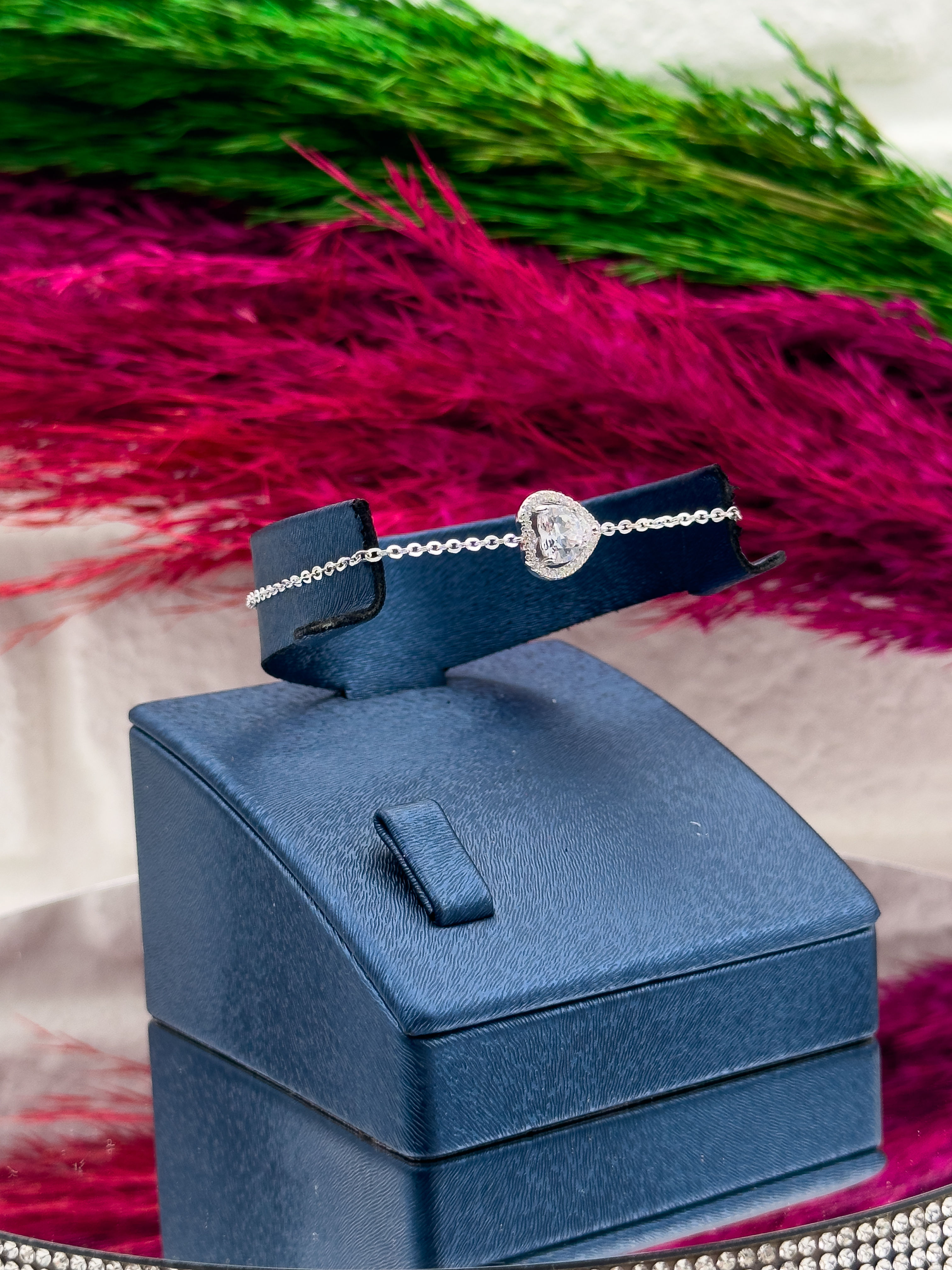 925 Ayar Gümüş Kalpli Spor Tasarım Trend Kadın Bileklik