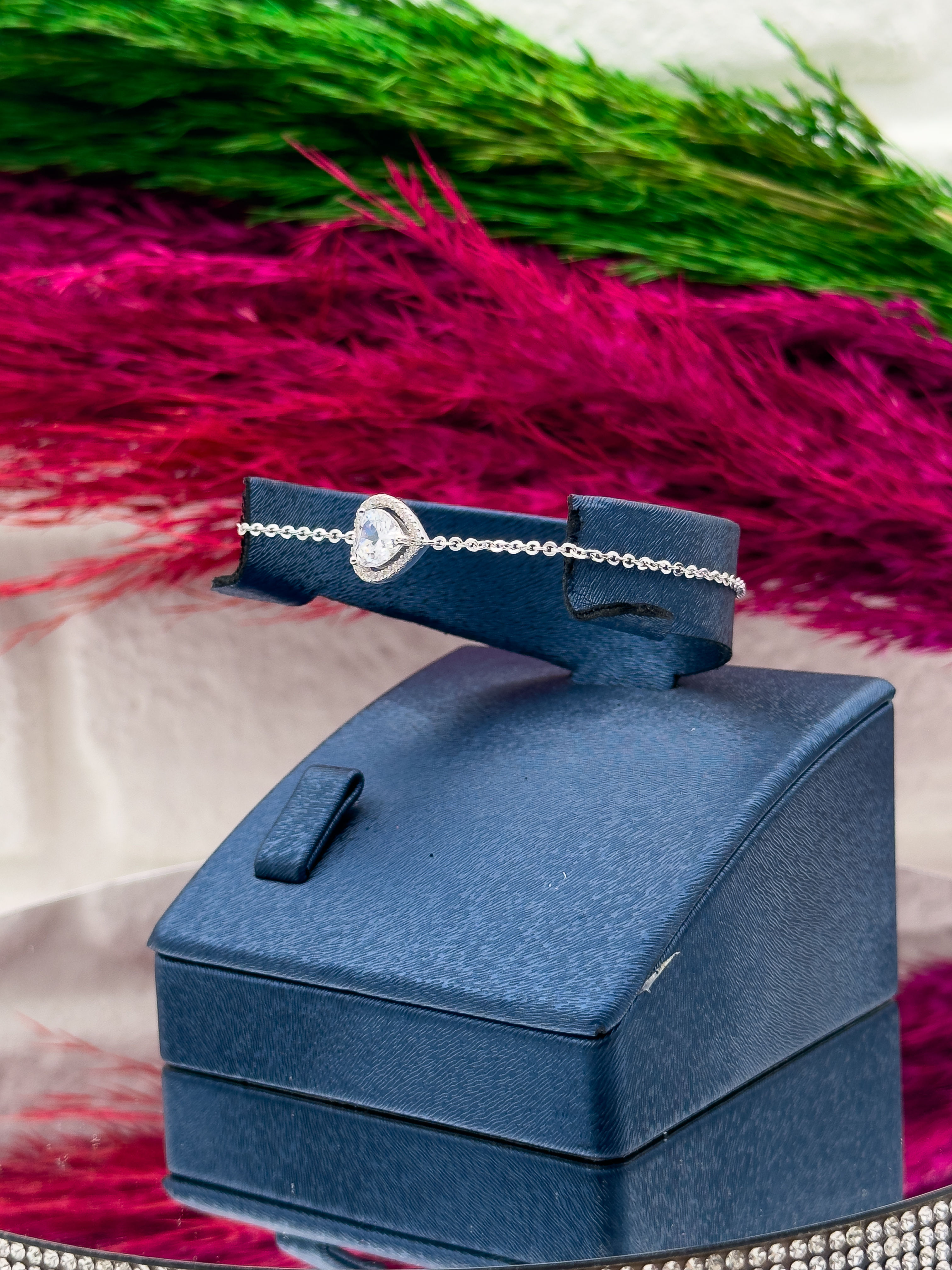 925 Ayar Gümüş Kalpli Spor Tasarım Trend Kadın Bileklik