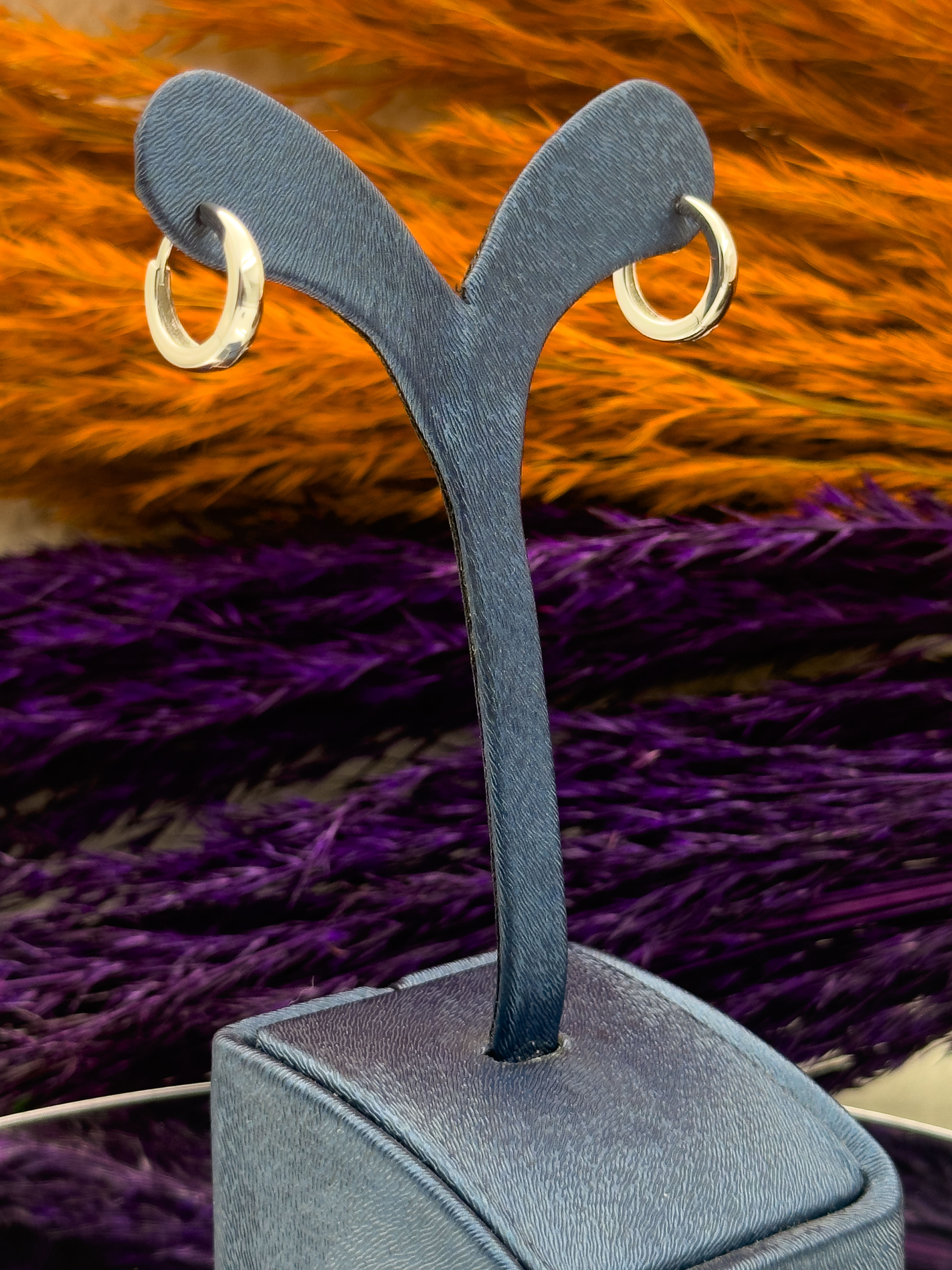 925 Ayar Gümüş Spor Düz Halka Modeli Trend Kadın Küpe