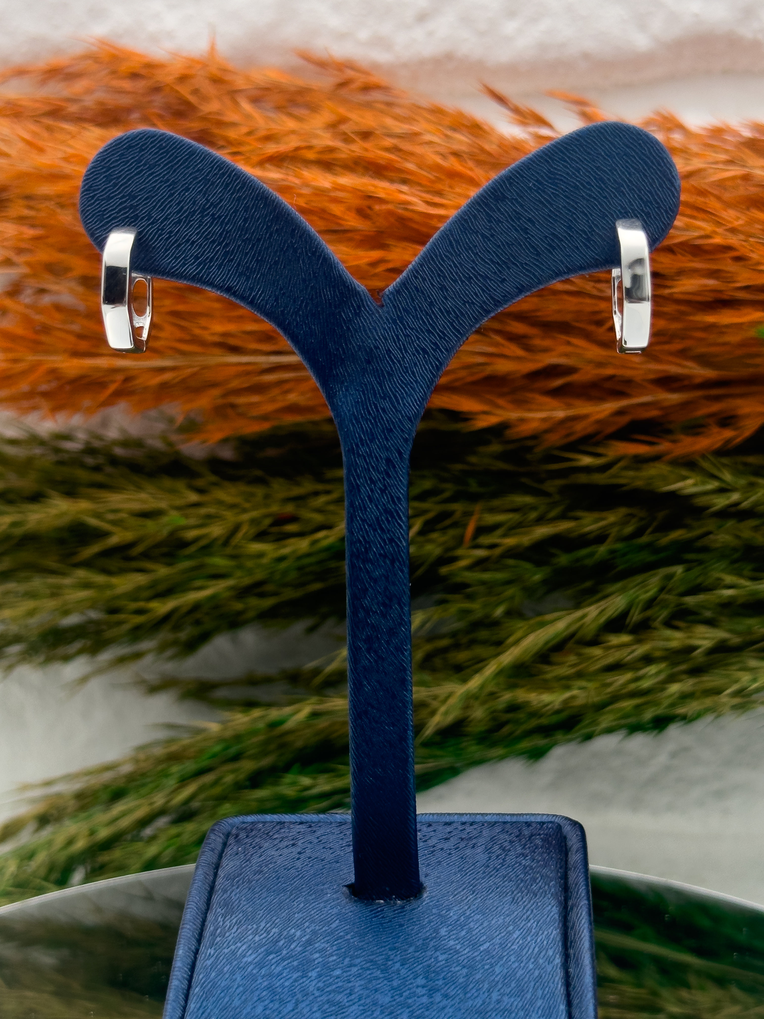 925 Ayar Gümüş Spor Halka Modeli Zarif Kadın Küpe