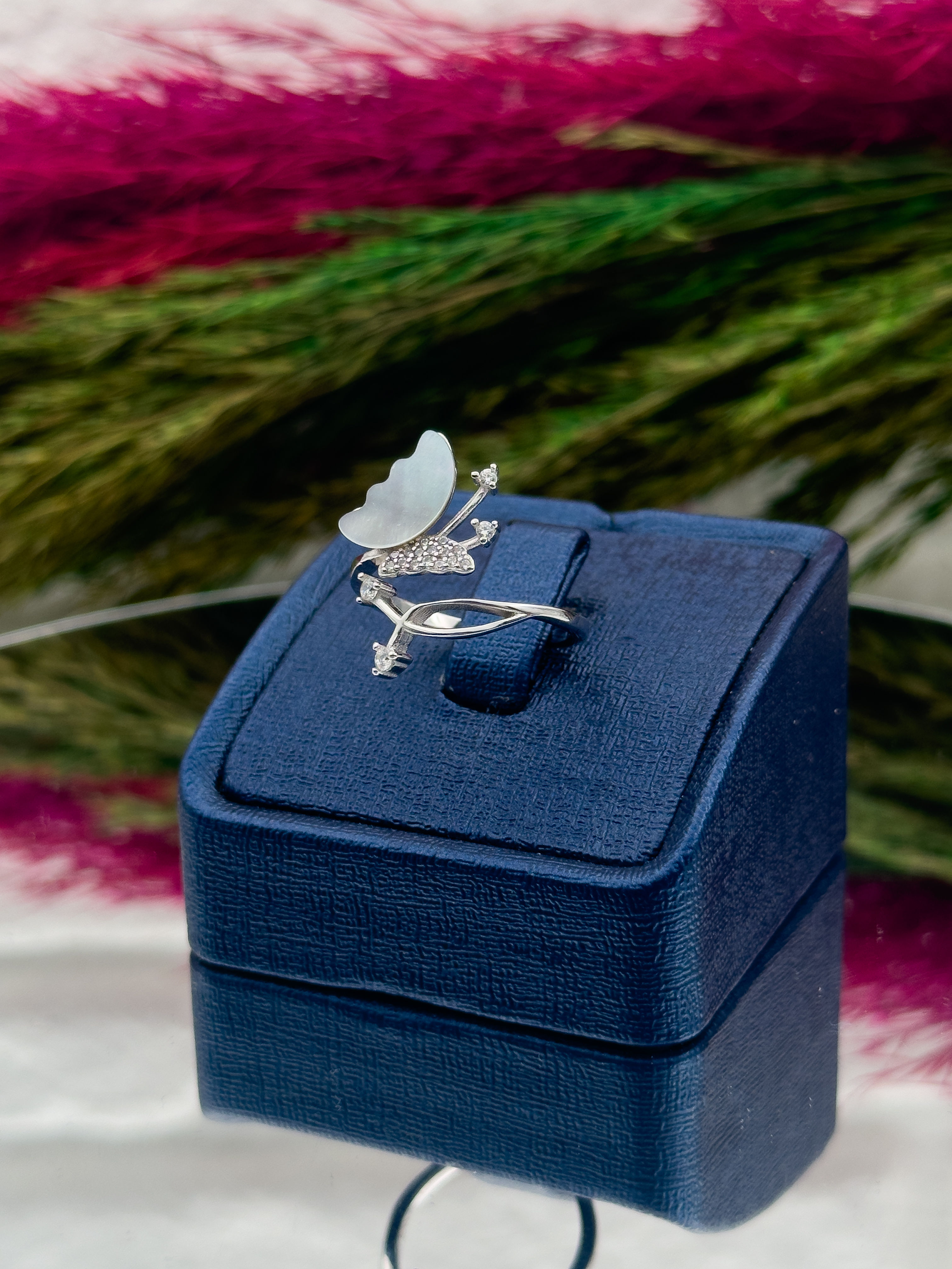 925 Ayar Gümüş Sedefli Spor Özel Tasarım Popüler Kadın Yüzük