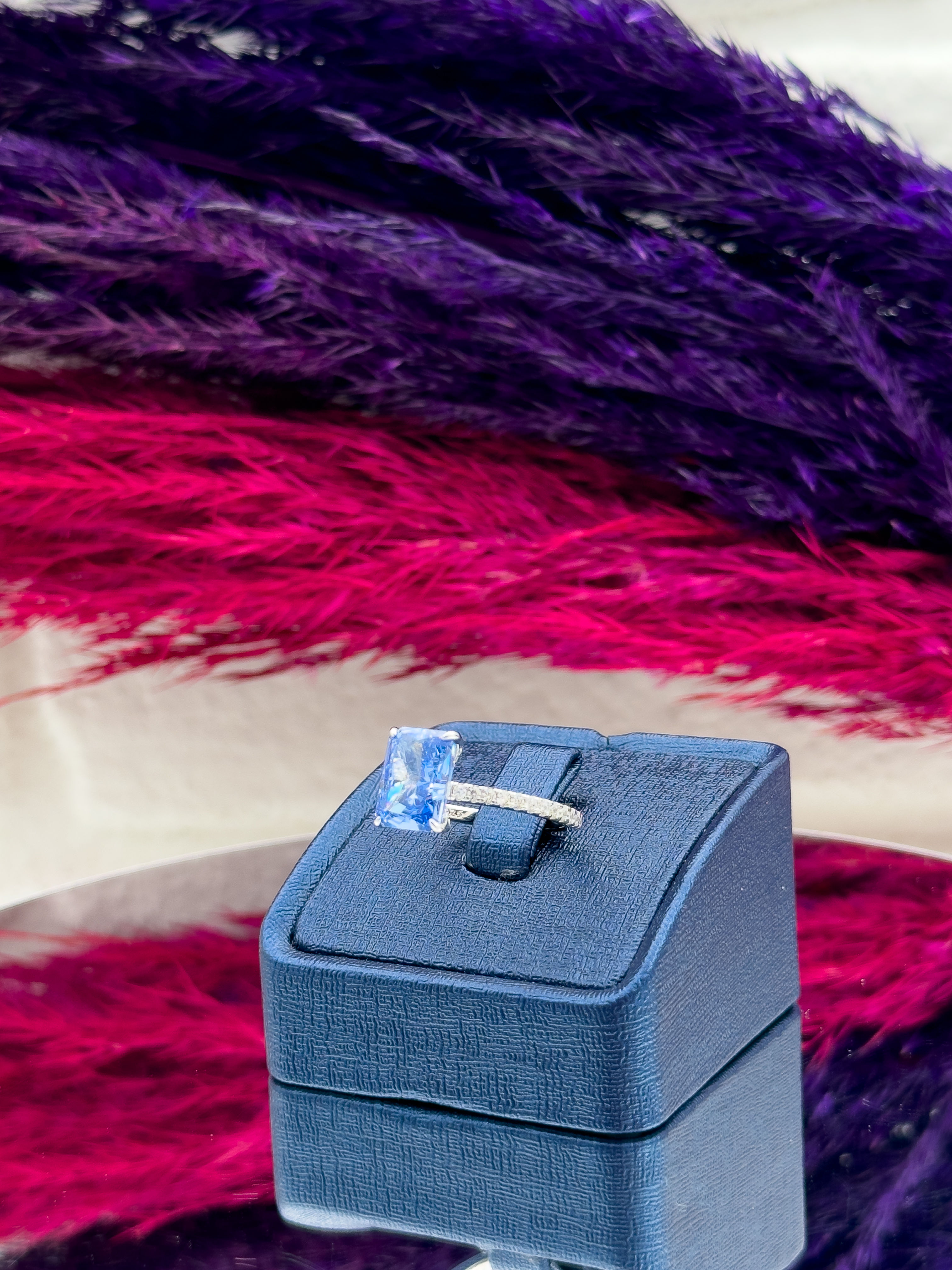 925 Ayar Gümüş Baget Mistik Topaz Taşlı Özel Tasarım Trend Kadın Yüzük