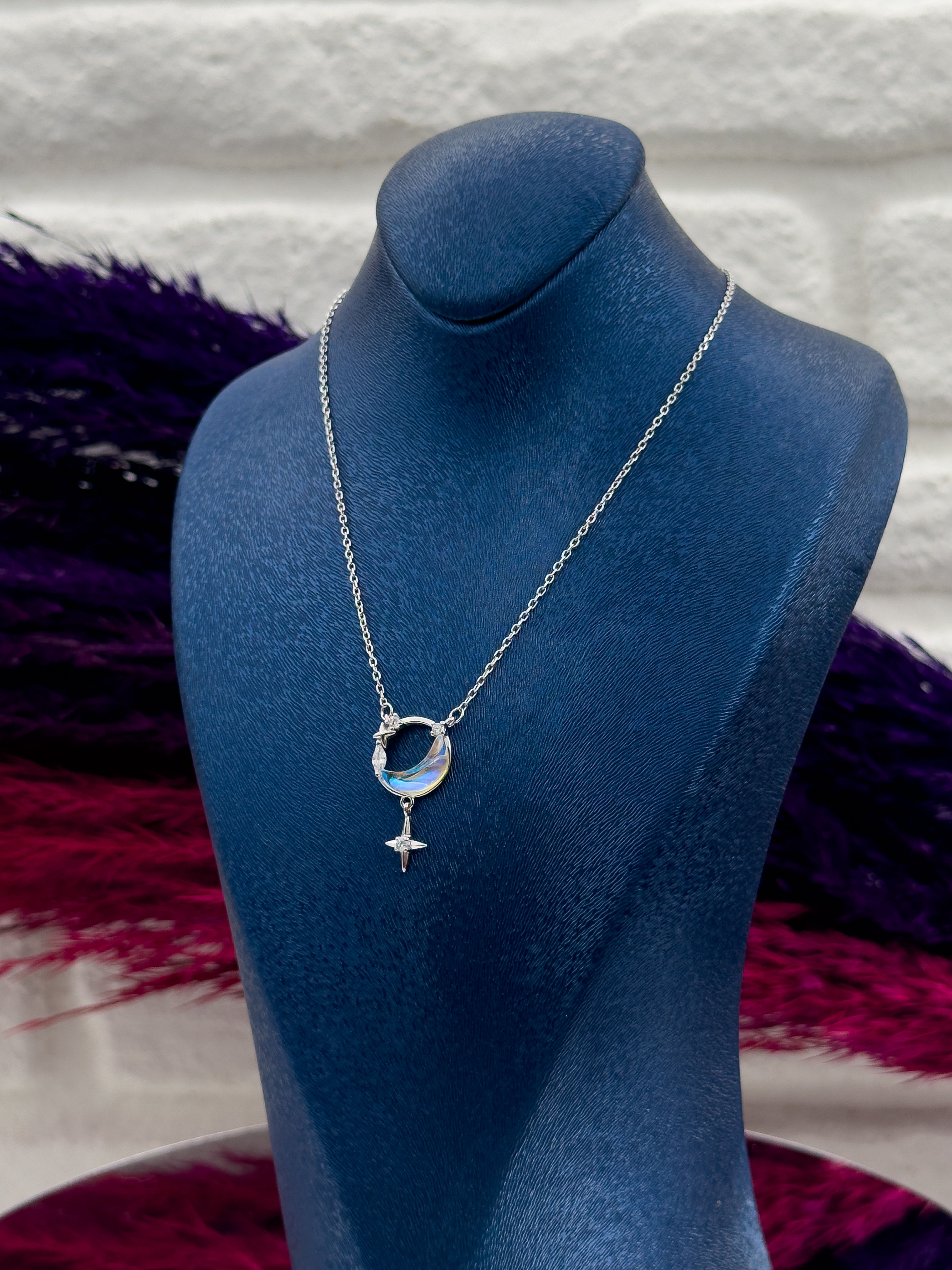 925 Ayar Gümüş Kuzey Yıldızı Modeli Lüks Kadın Kolye