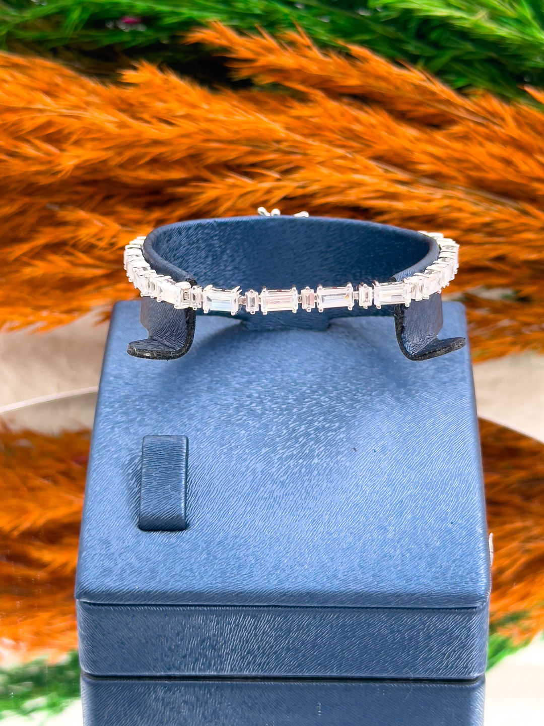 925 Ayar Gümüş Baget Su Yolu Modeli Lüks Kadın Bileklik