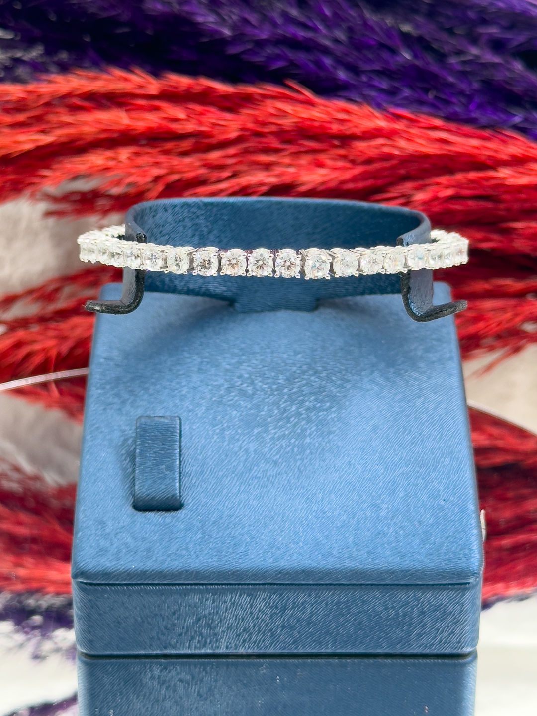 925 Ayar Gümüş Pırlanta Montürlü Su Yolu Modeli Zarif Kadın Bileklik