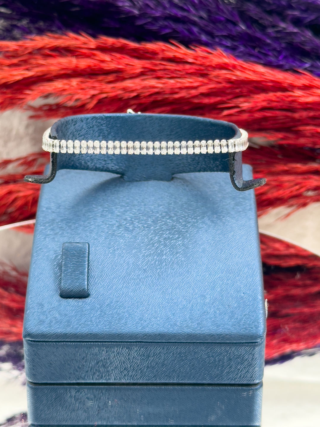 925 Ayar Gümüş Pırlanta Montürlü Baget Su Yolu Modeli Lüks Kadın Bileklik