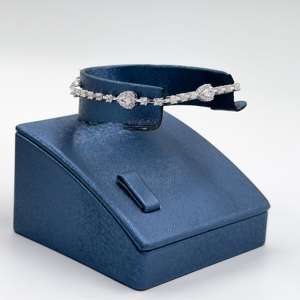 Pırlanta Montür Damla Gümüş Bileklik