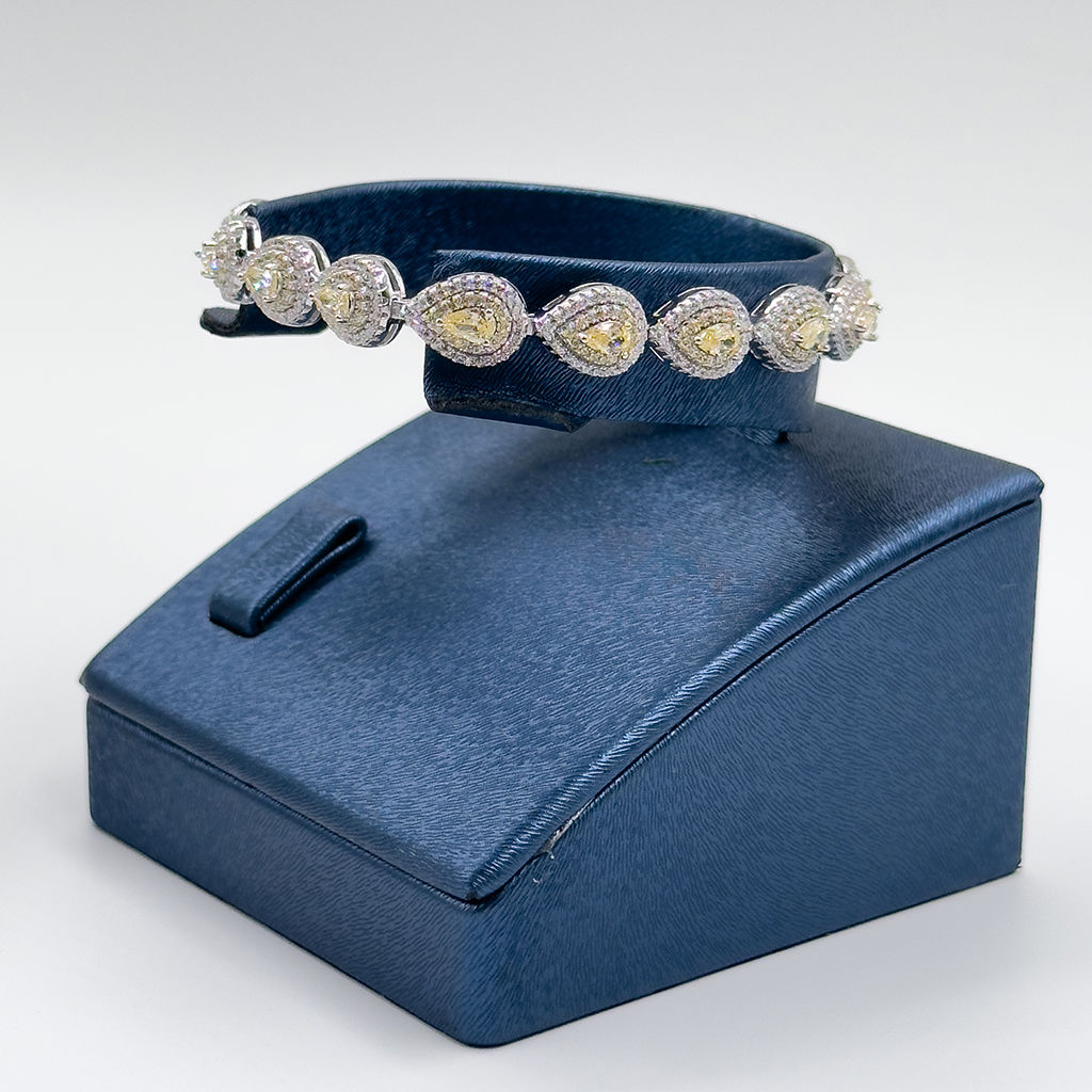 Sitrin Taşlı Damla Gümüş Bileklik