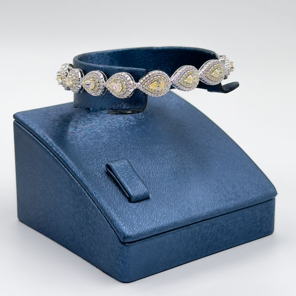 Sitrin Taşlı Damla Gümüş Bileklik