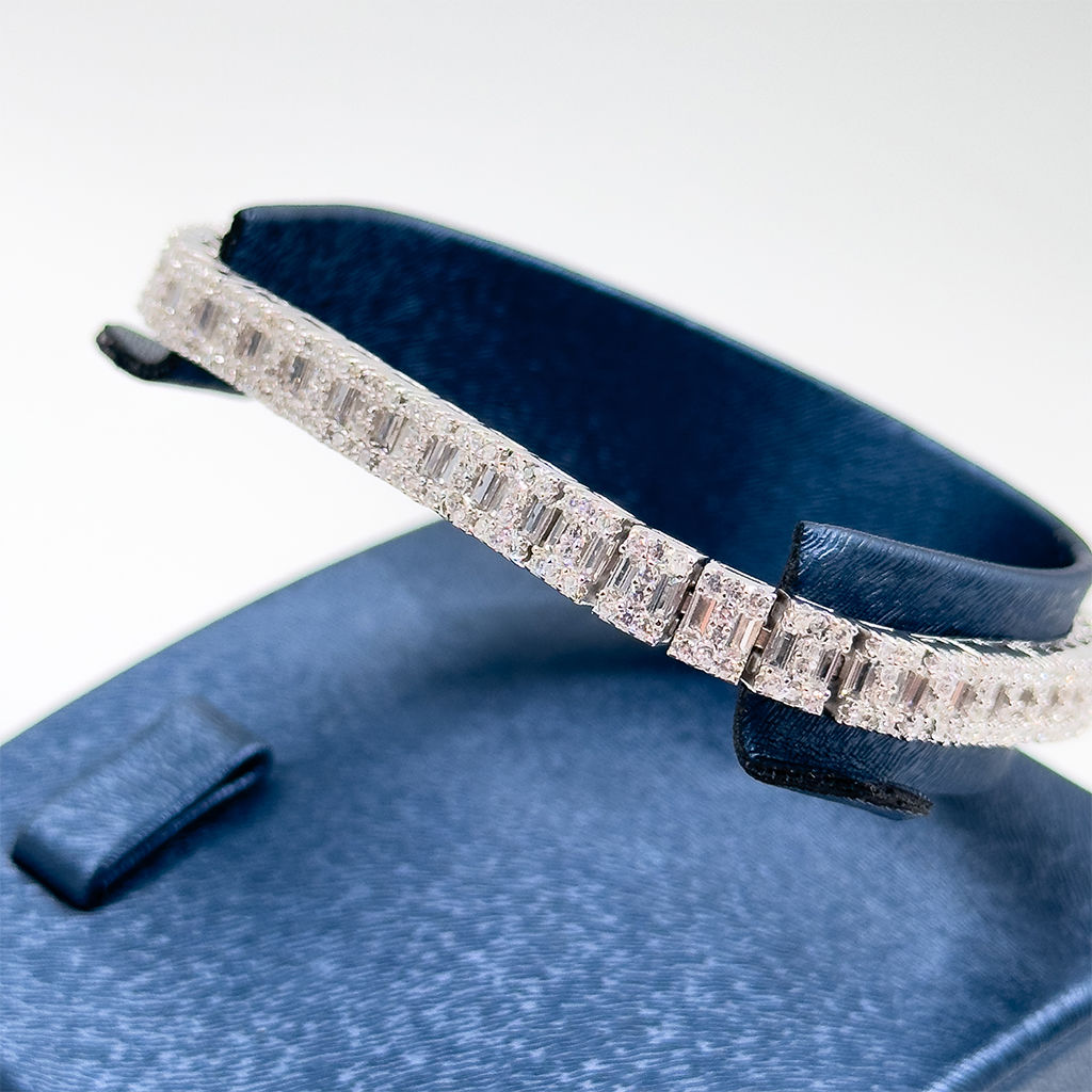 Baget Su Yolu 925 Ayar Gümüş Bileklik