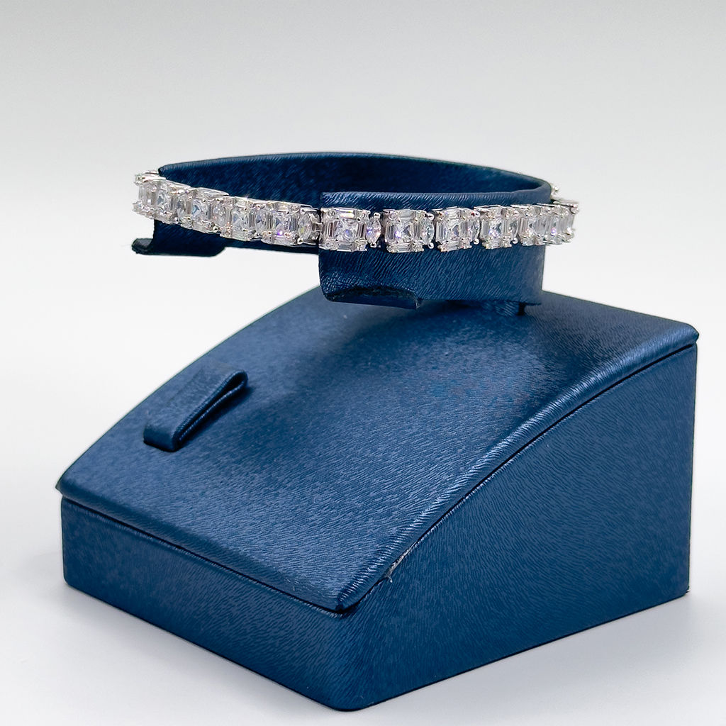 Pırlanta Montür Su Yolu Gümüş Bileklik