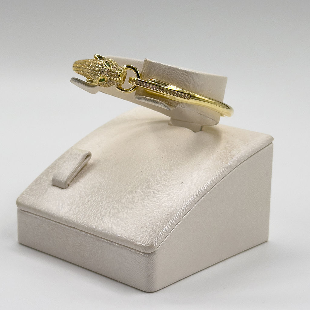 Gold Renk Kelepçe Gümüş Bileklik