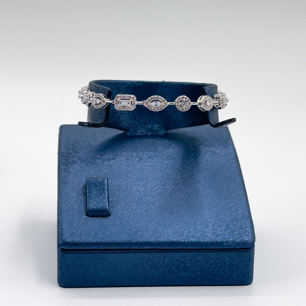 Pırlanta Montür Gümüş Bileklik