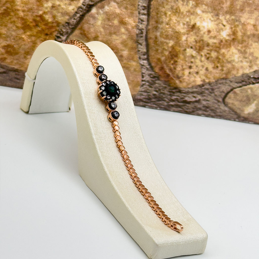 Rosegold Elmas Modeli Gümüş Bileklik
