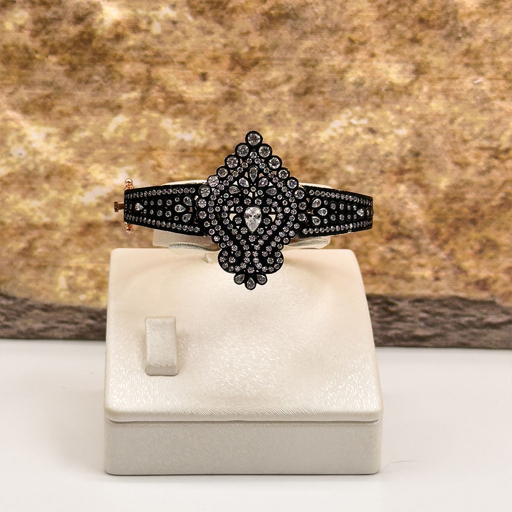 Rosegold Özel Üretim Elmas Modeli Gümüş Bileklik