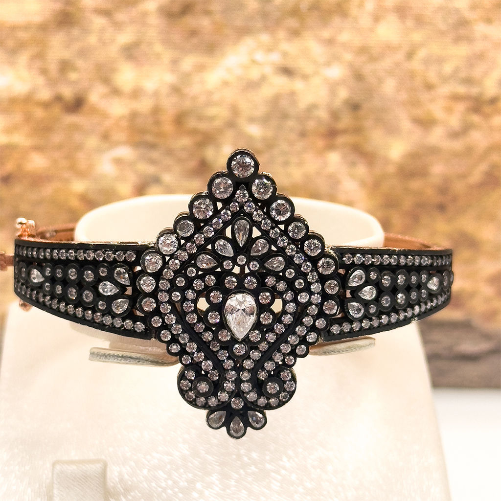 Rosegold Özel Üretim Elmas Modeli Gümüş Bileklik