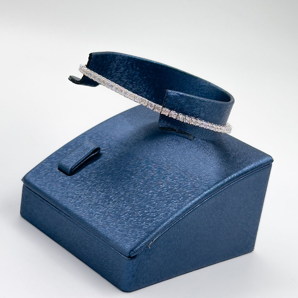 Pırlanta Montür Su Yolu Gümüş Bileklik - 2MM - LVRBLK70