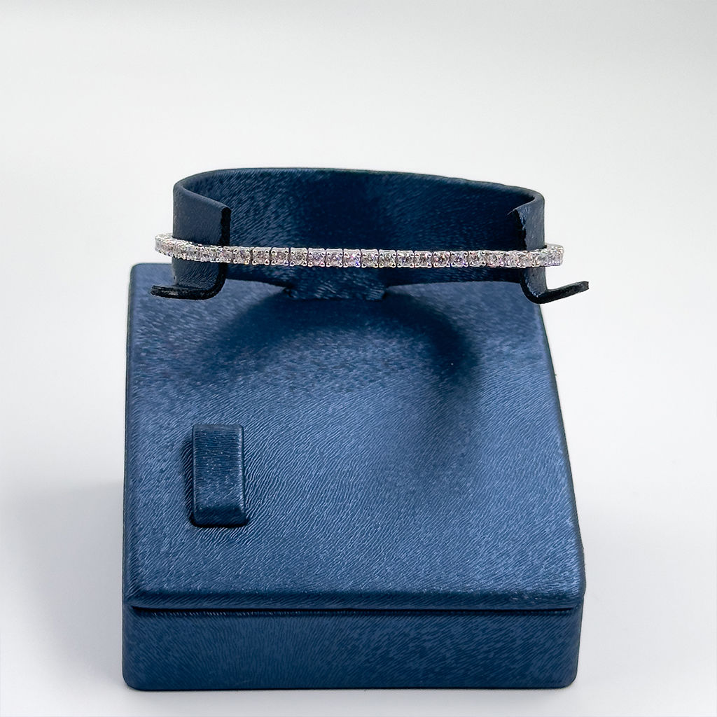 Pırlanta Montür Su Yolu Gümüş Bileklik - 2MM - LVRBLK70