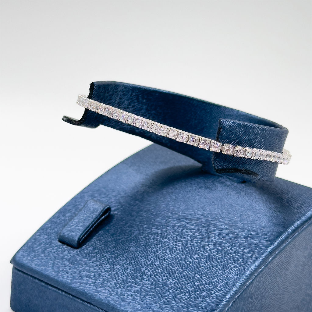 Pırlanta Montür Su Yolu Gümüş Bileklik - 2,5MM - LVRBLK82