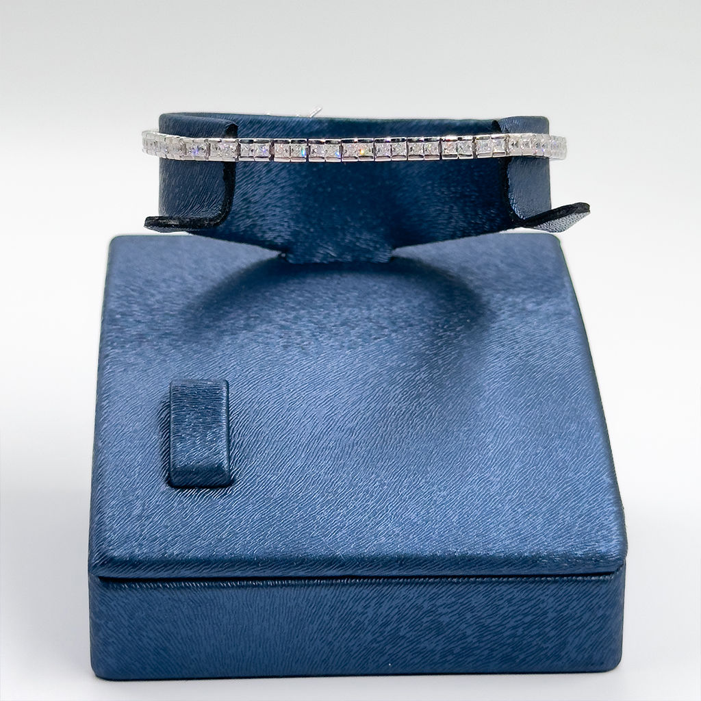 Baget Taşlı Su Yolu Gümüş Bileklik - 1,75MM