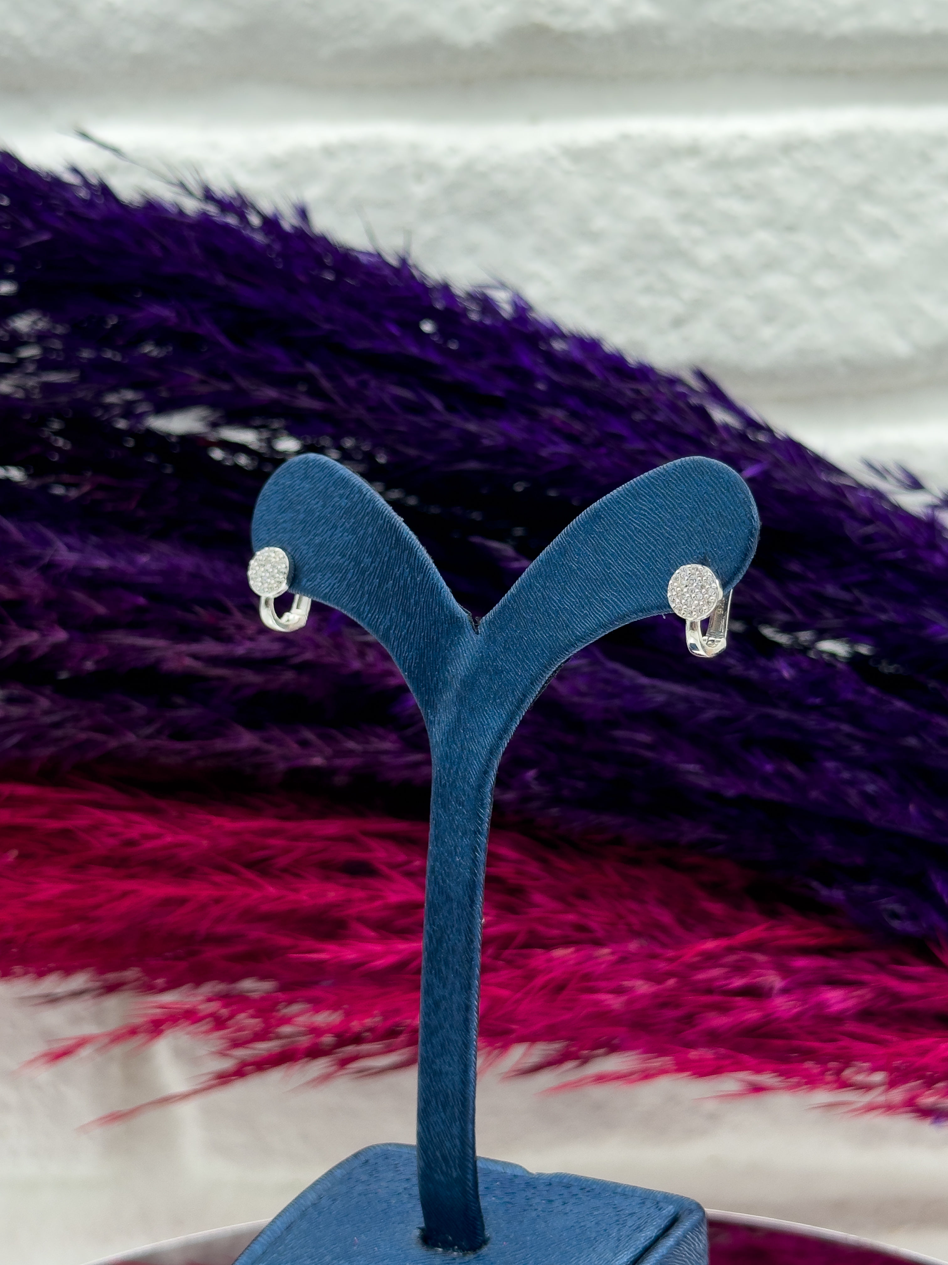 925 Ayar Gümüş Zirkon Taşlı Trend Kız Çocuk Küpesi