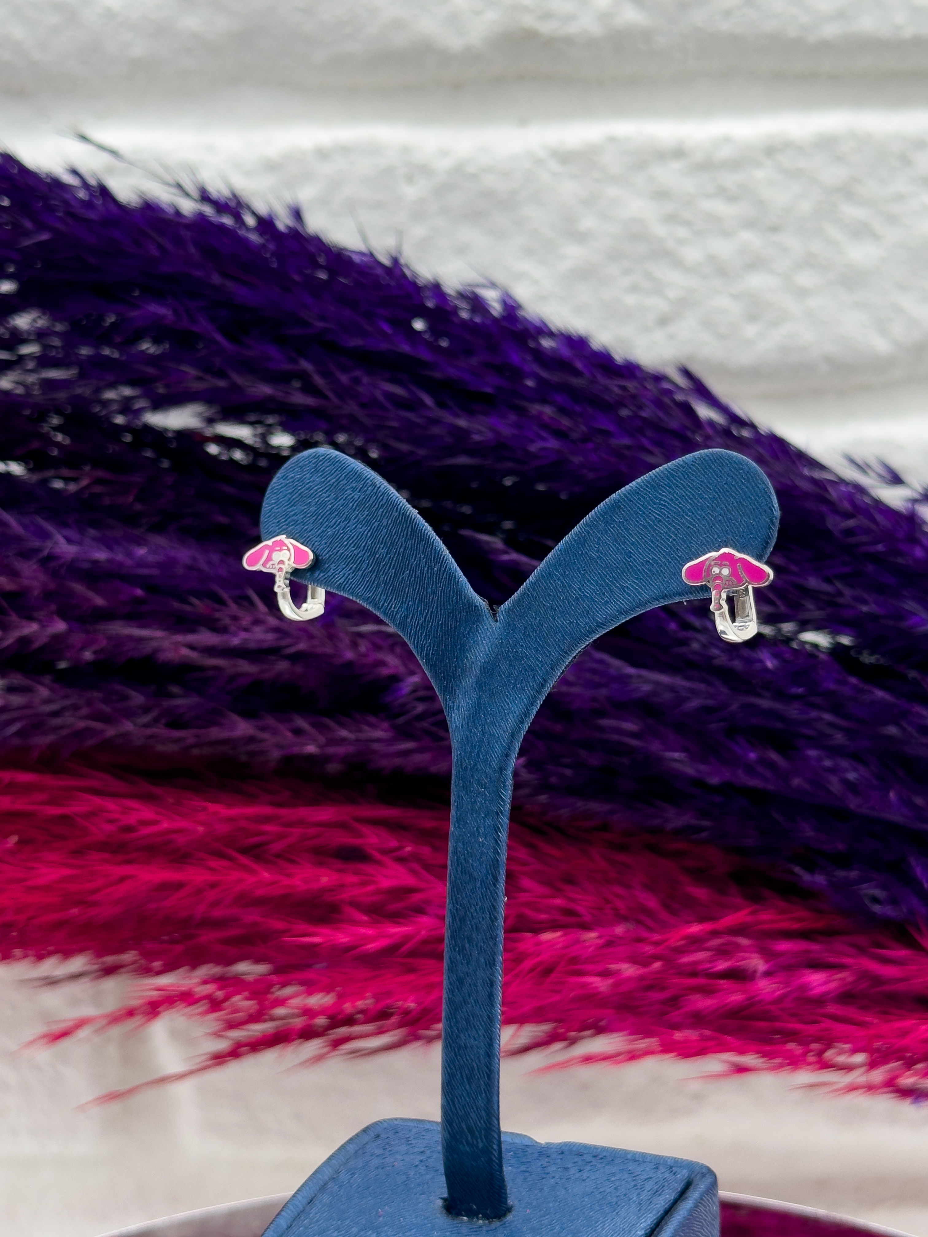 925 Ayar Gümüş Fil Necati Modelli Zarif Kız Çocuk Küpesi