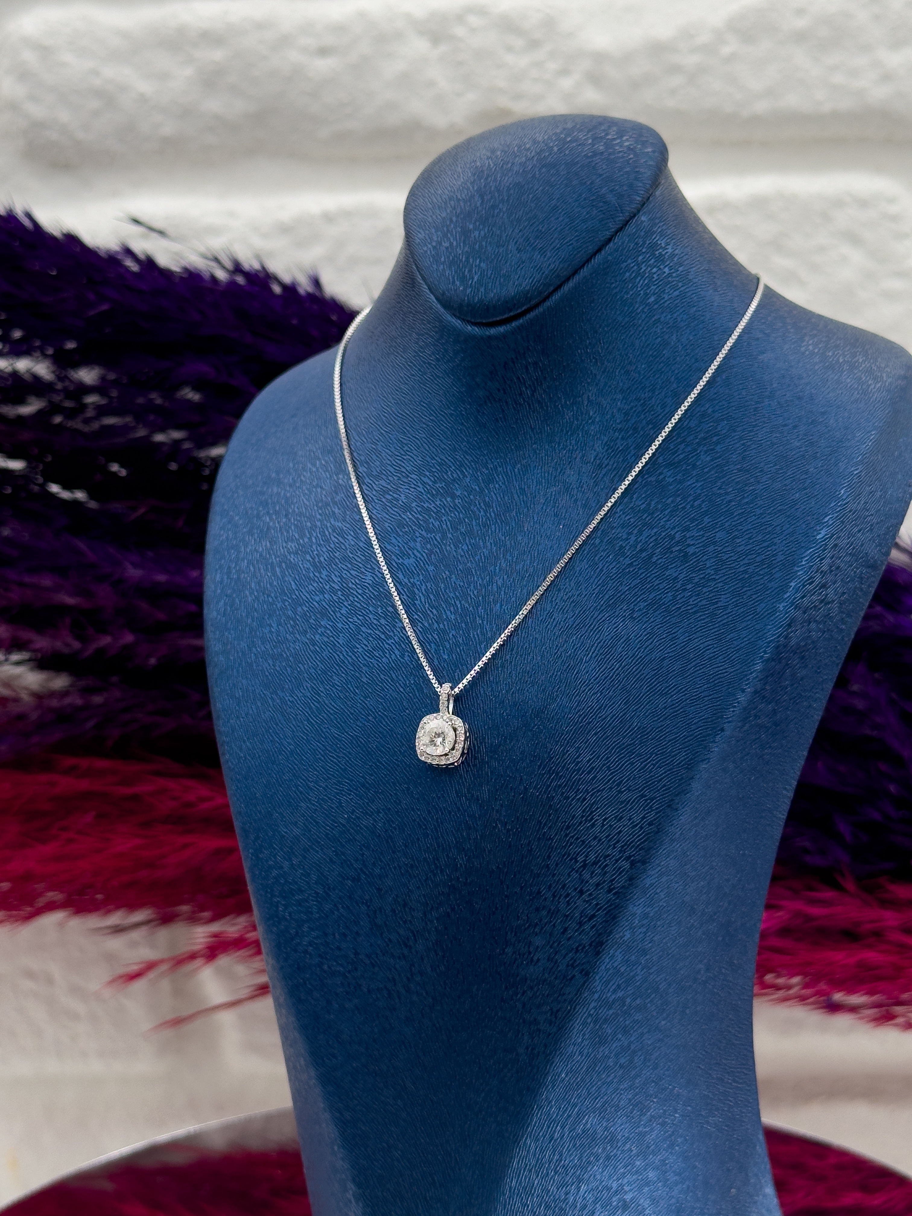 925 Ayar Gümüş Mosanite Taşlı Özel Tasarım Lüks Kadın Kolye