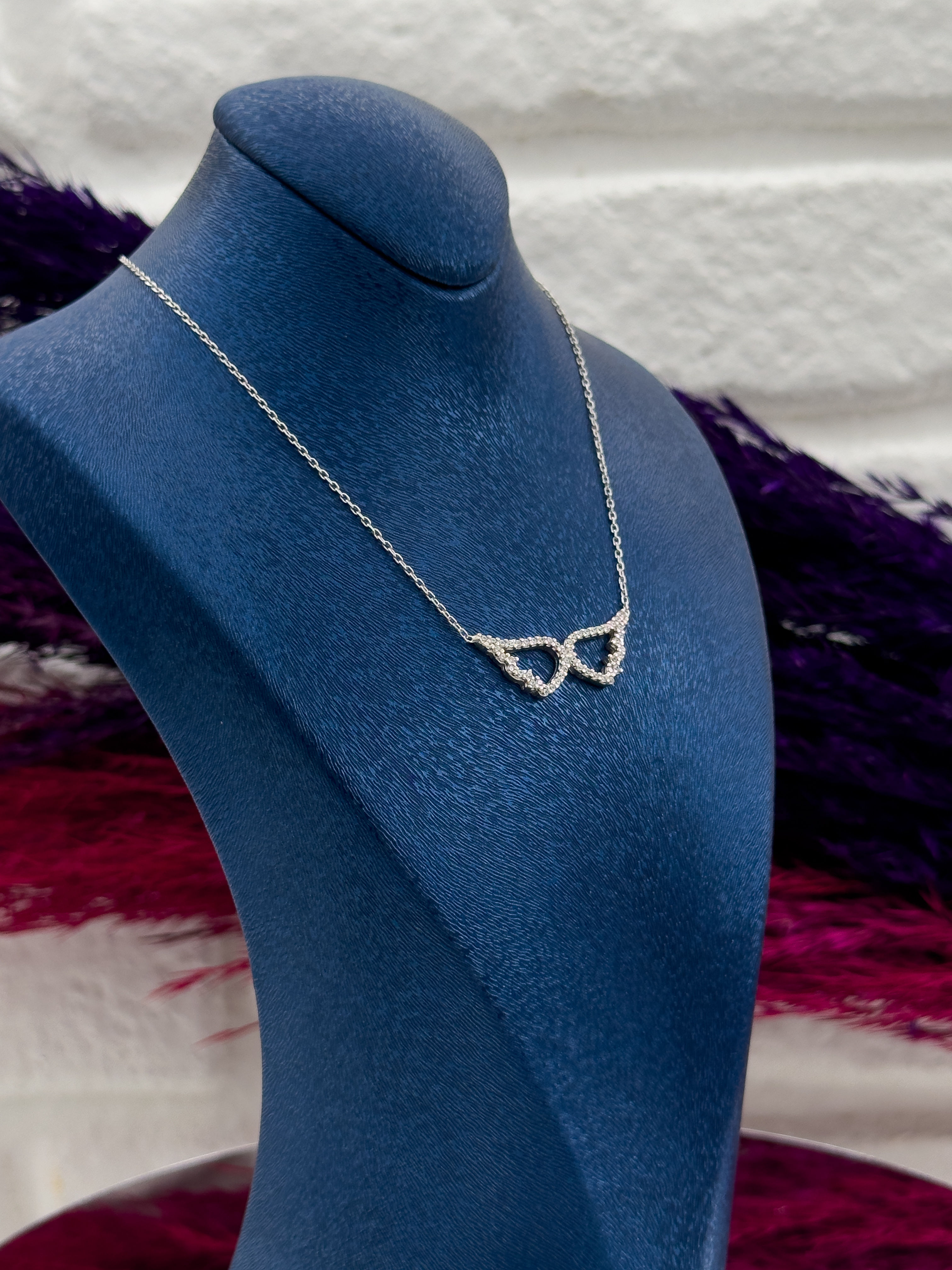 925 Ayar Gümüş Melek Kanadı Modeli Lüks Kadın Kolye