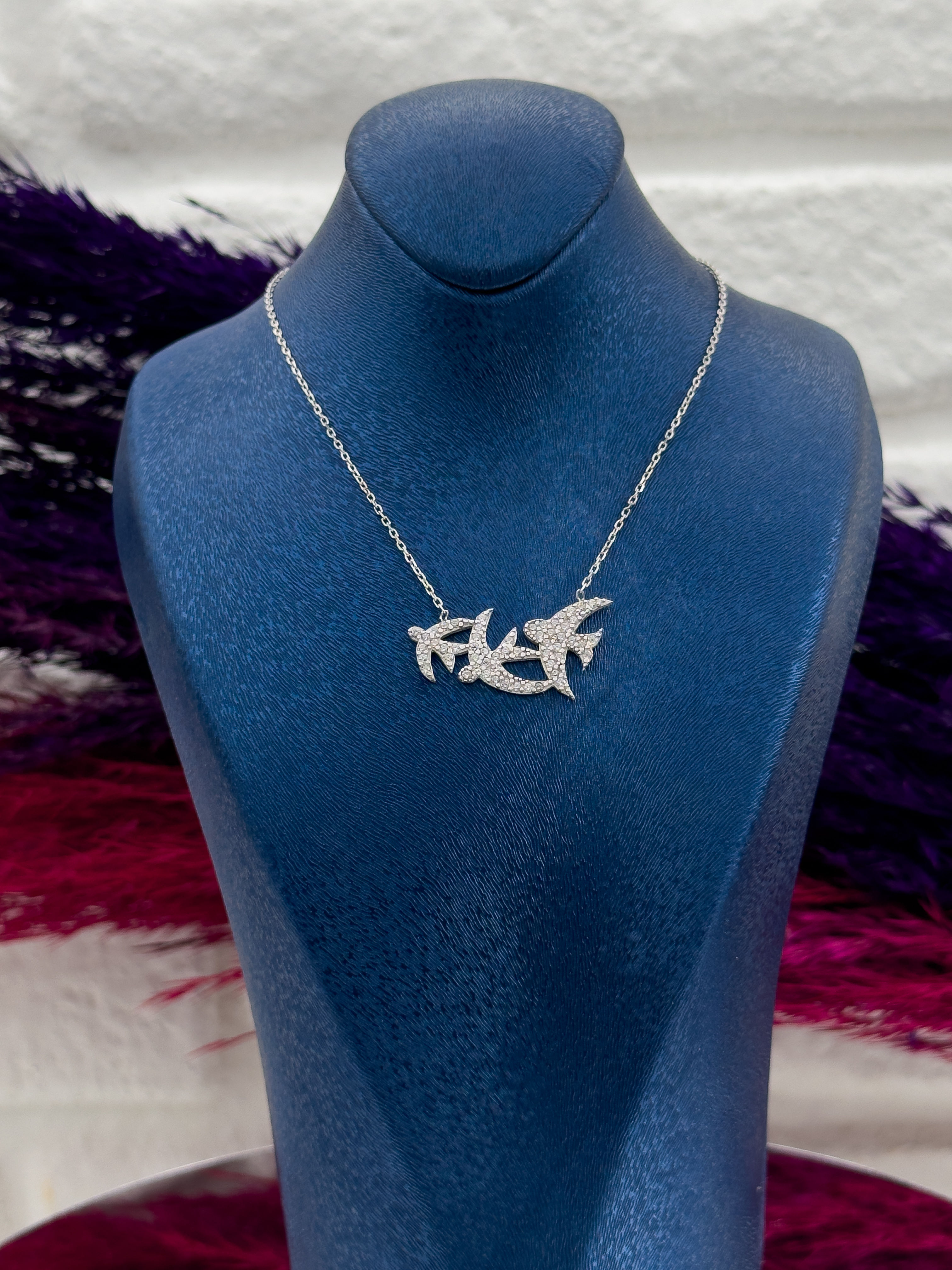 925 Ayar Gümüş 3’lü Tasarım Kırlangıç Modeli Popüler Kadın Kolye