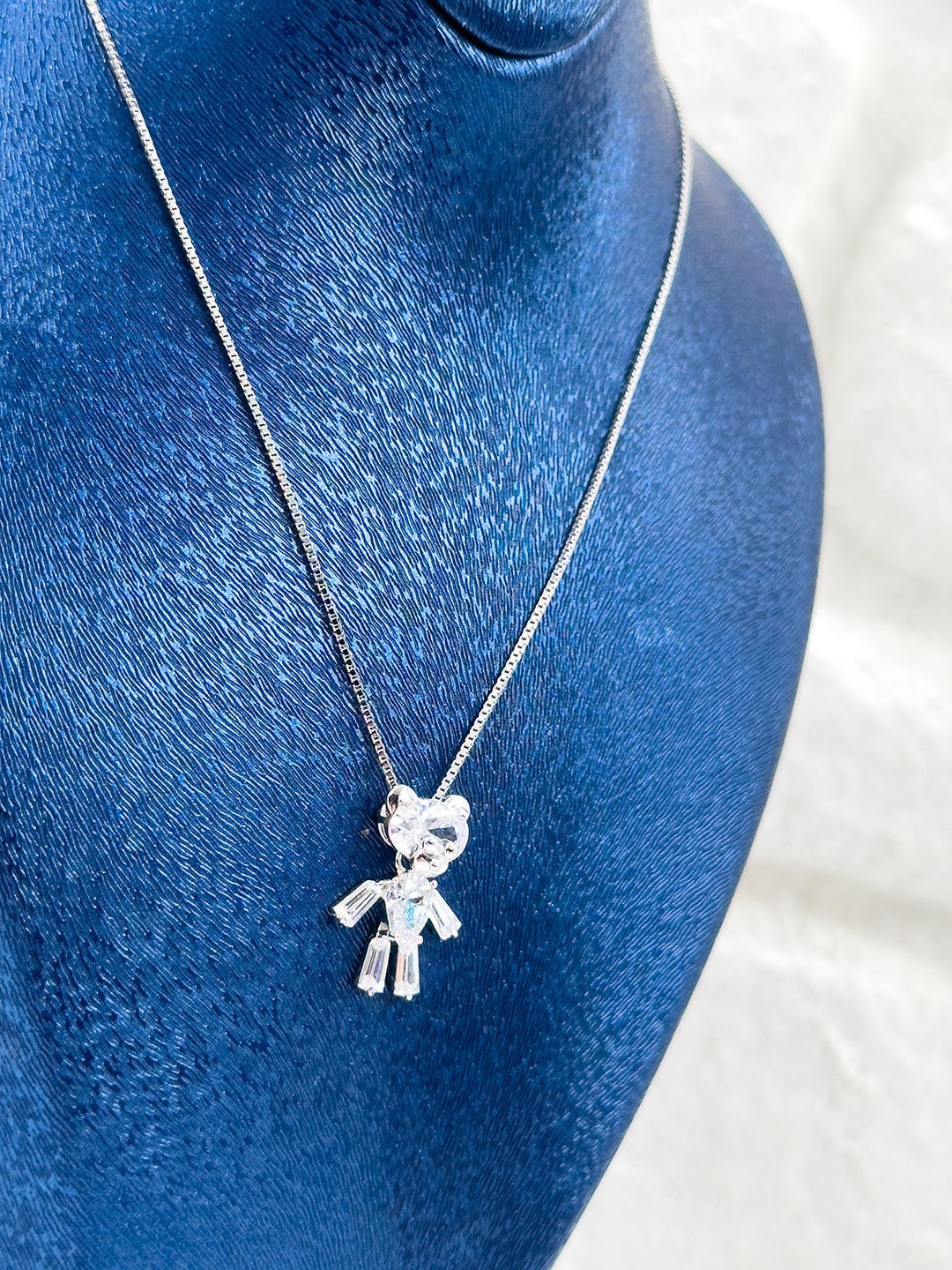 Özel Tasarım Ayıcık Kadın Gümüş Kolye