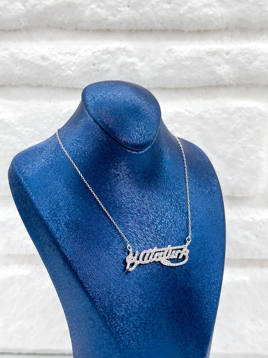 Taşlı Kemal Atatürk İmza Kadın Gümüş Kolye