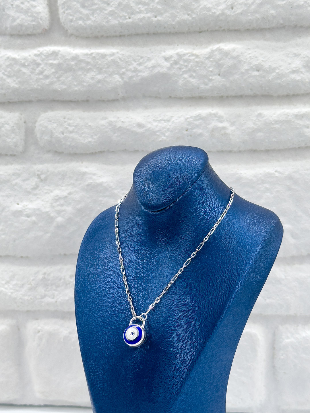 Spor Nazar Boncuklu Kadın Gümüş Kolye