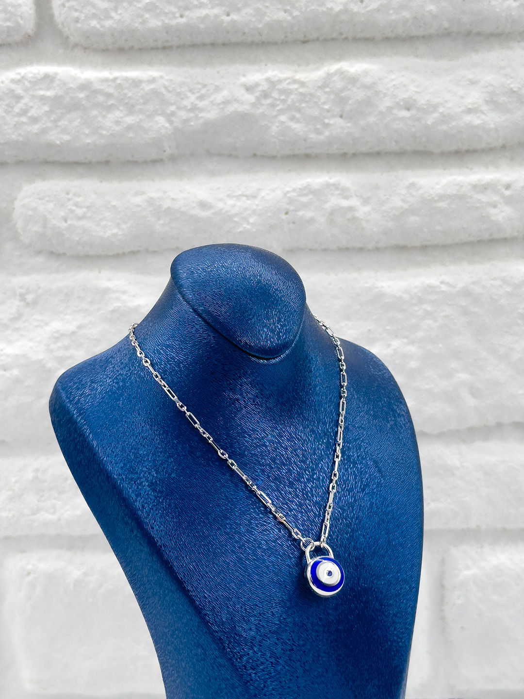 Spor Nazar Boncuklu Kadın Gümüş Kolye