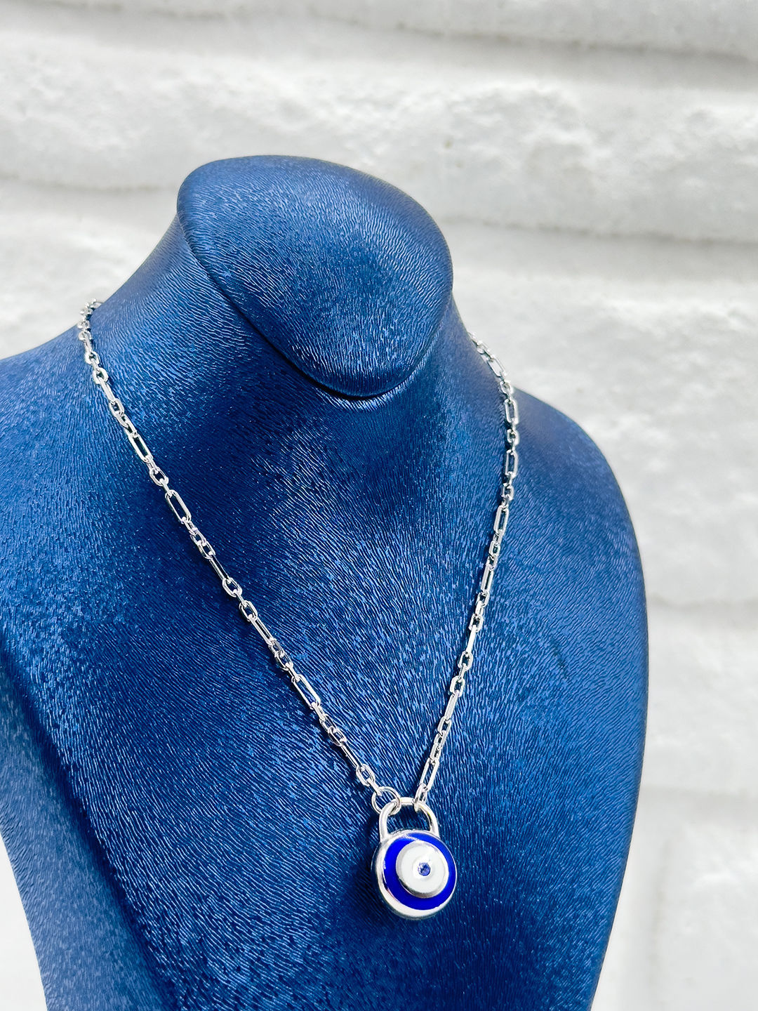 Spor Nazar Boncuklu Kadın Gümüş Kolye