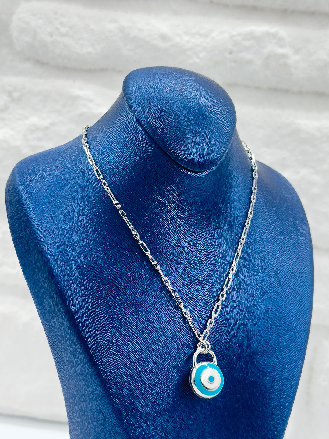 Spor Nazar Boncuklu Kadın Gümüş Kolye