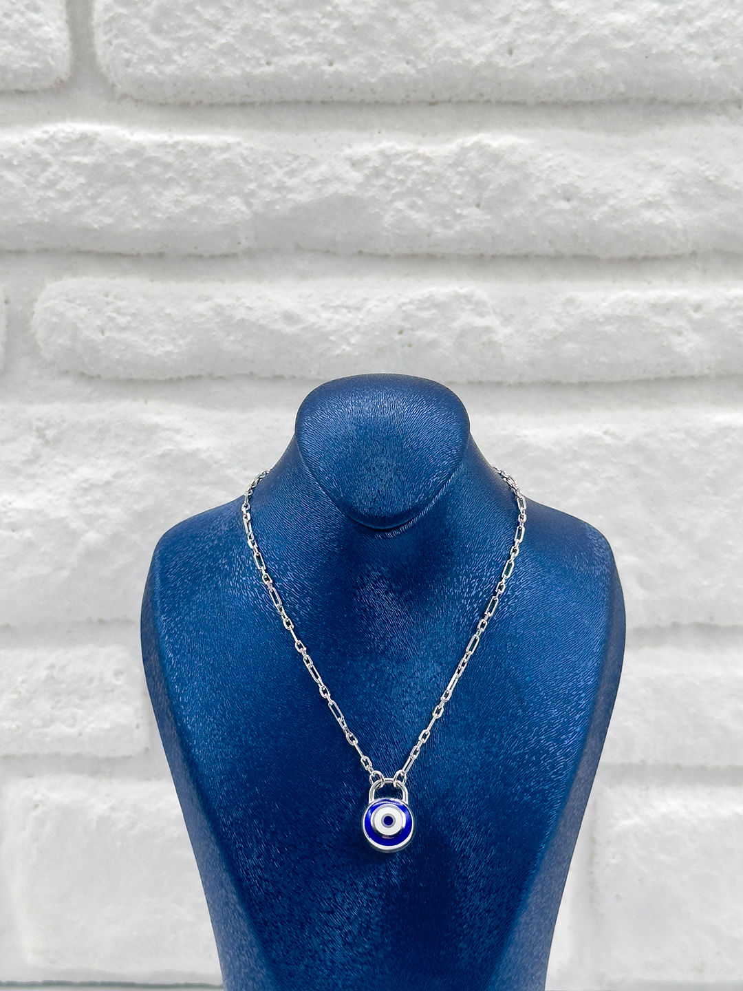 Spor Nazar Boncuklu Kadın Gümüş Kolye