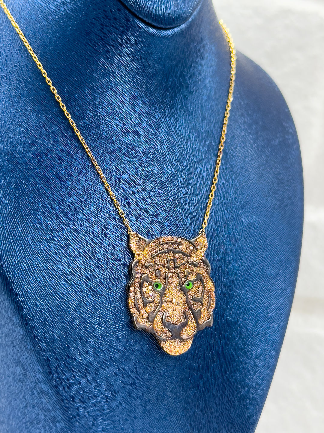 Rose Renk Kaplan Model Kadın Gümüş Kolye