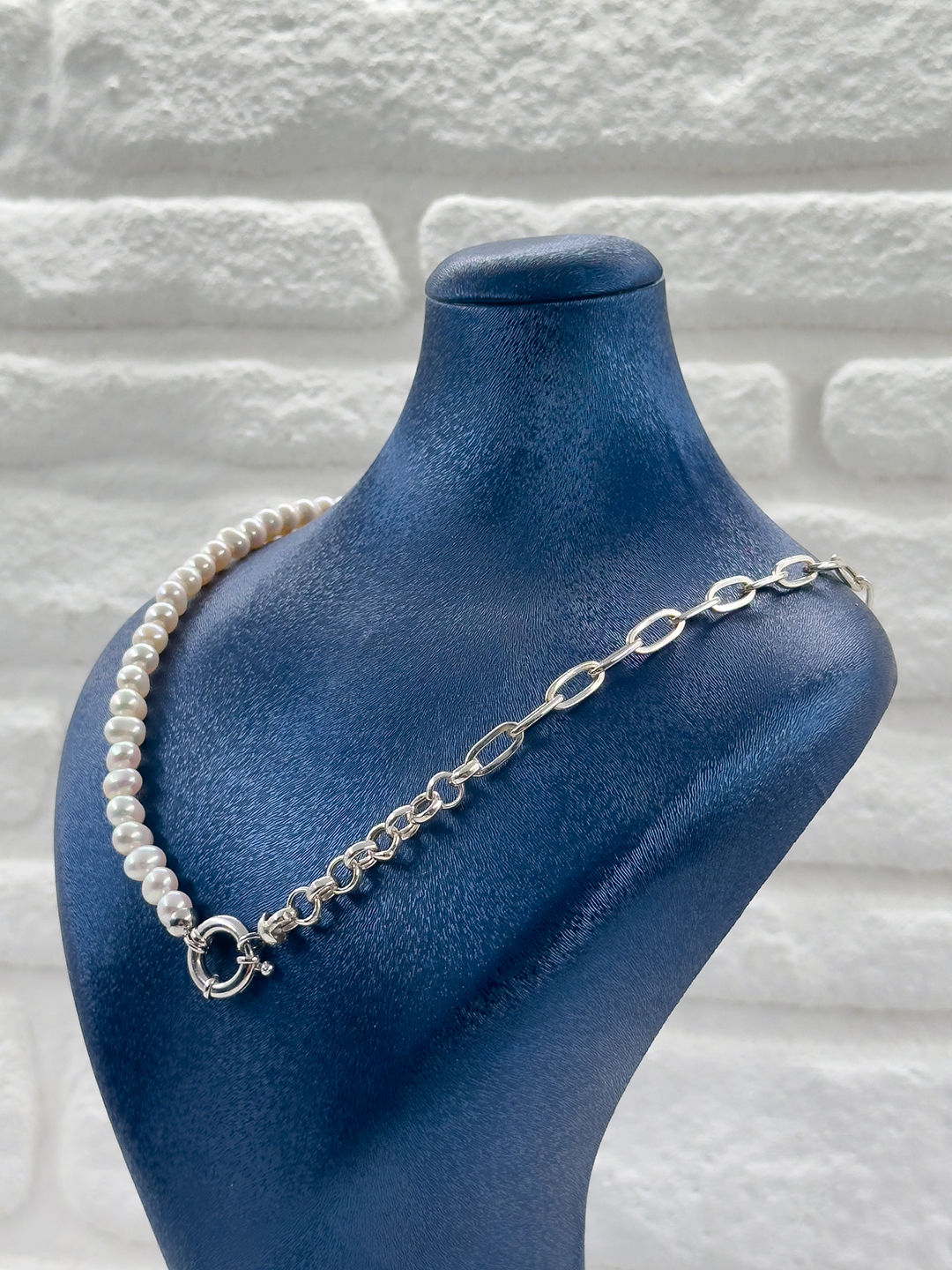 İncili Özel Tasarım Kadın Gümüş Kolye