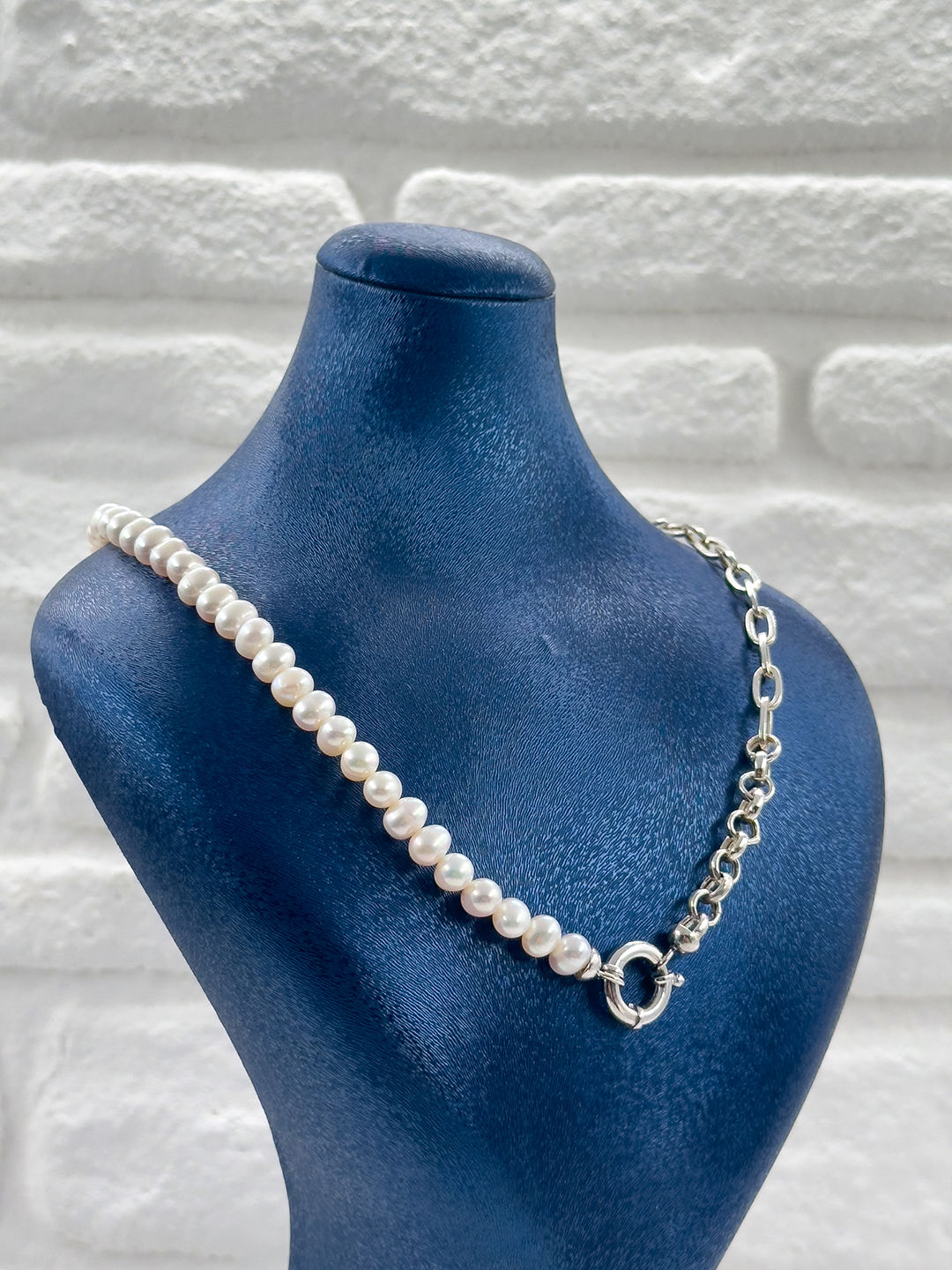 İncili Özel Tasarım Kadın Gümüş Kolye