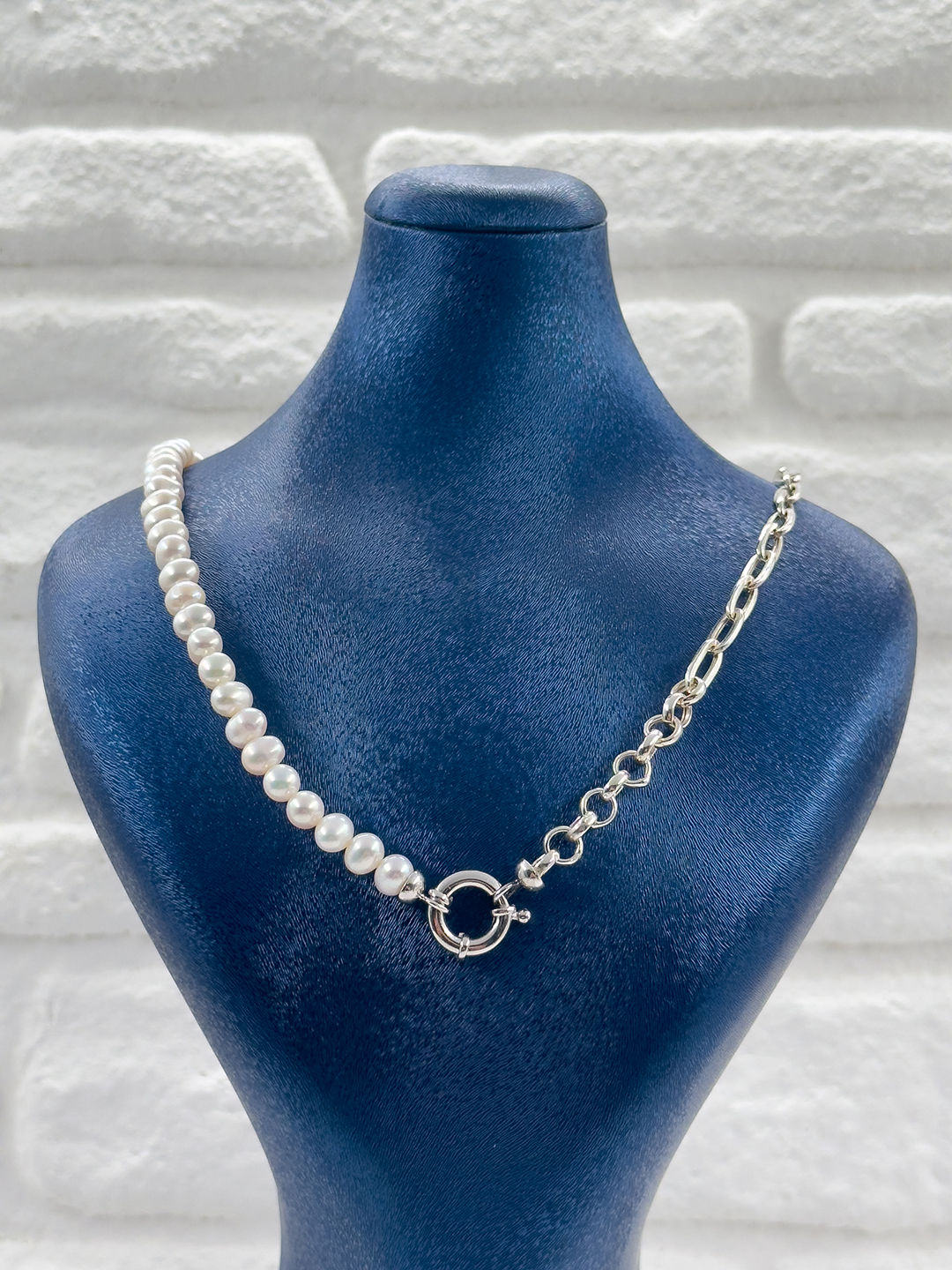 İncili Özel Tasarım Kadın Gümüş Kolye