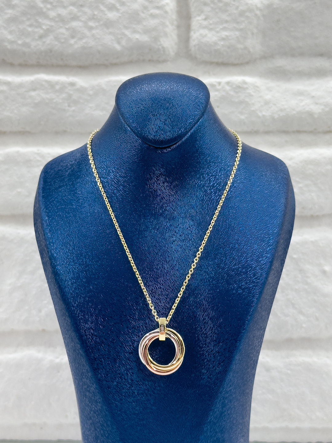 Gold Renk Olimpiyat Modeli Kadın Gümüş Kolye