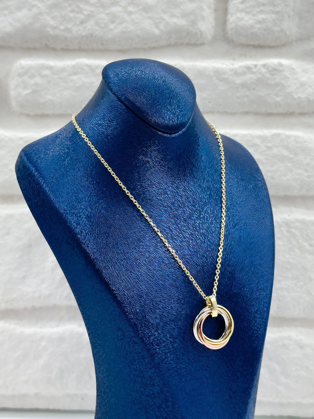 Gold Renk Olimpiyat Modeli Kadın Gümüş Kolye