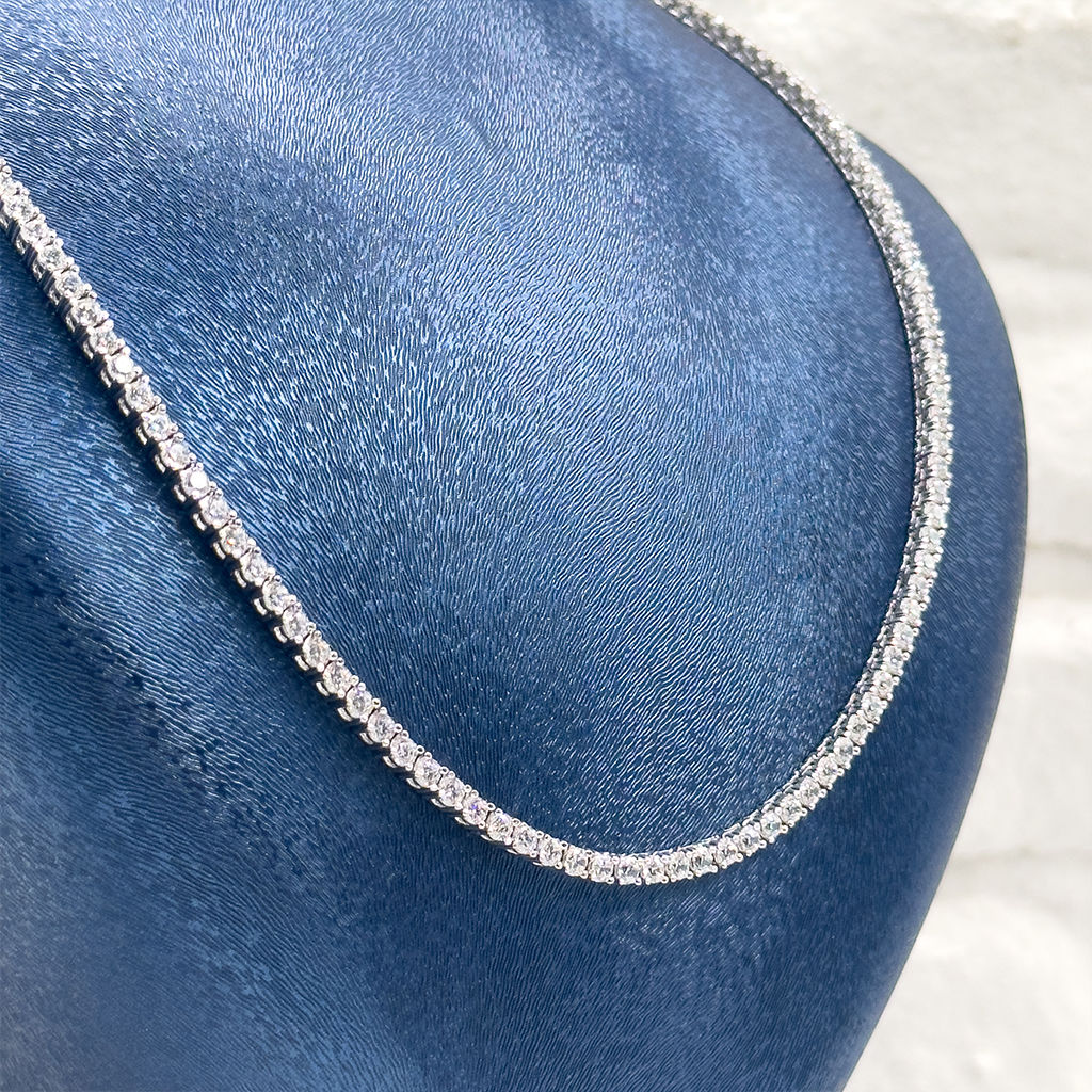 Su Yolu Pırlanta Montür Gümüş Gerdanlık - 2,5 MM