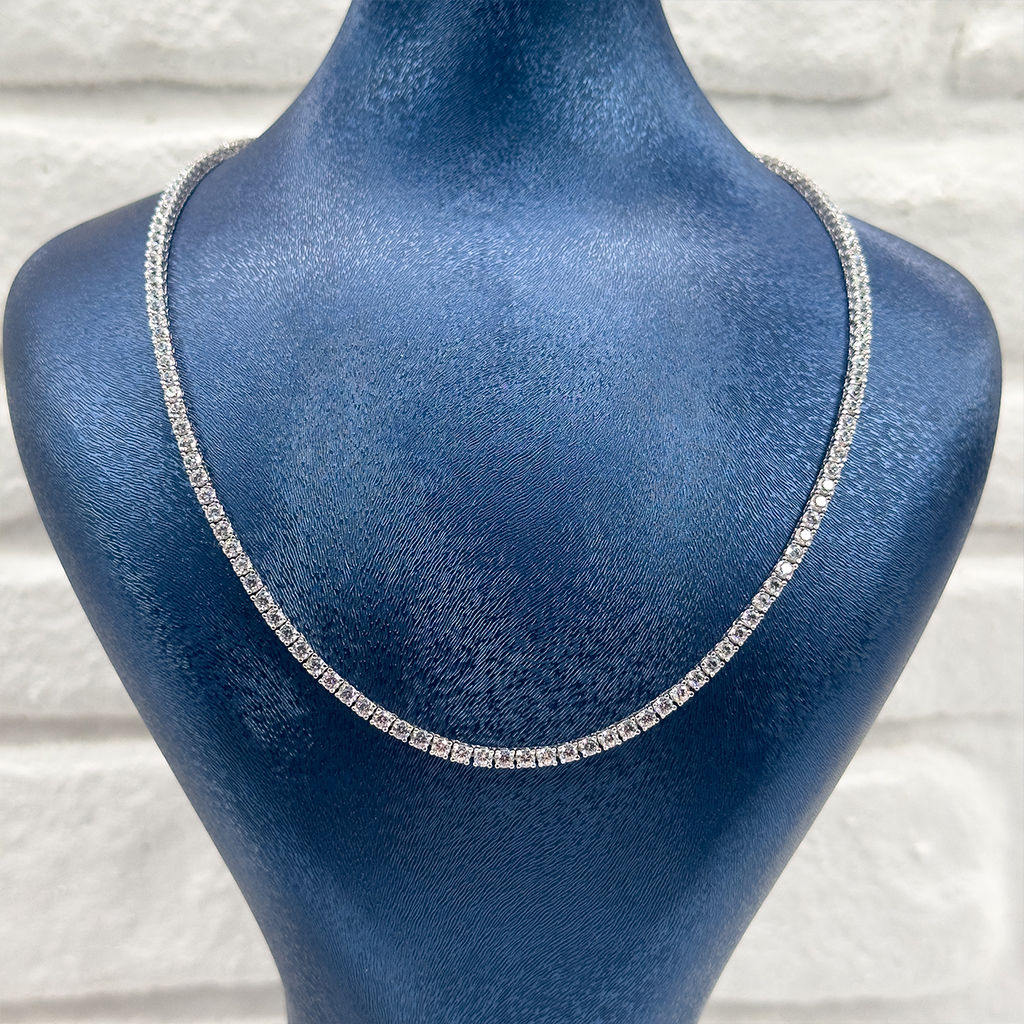 Su Yolu Pırlanta Montür Gümüş Gerdanlık - 2,5 MM