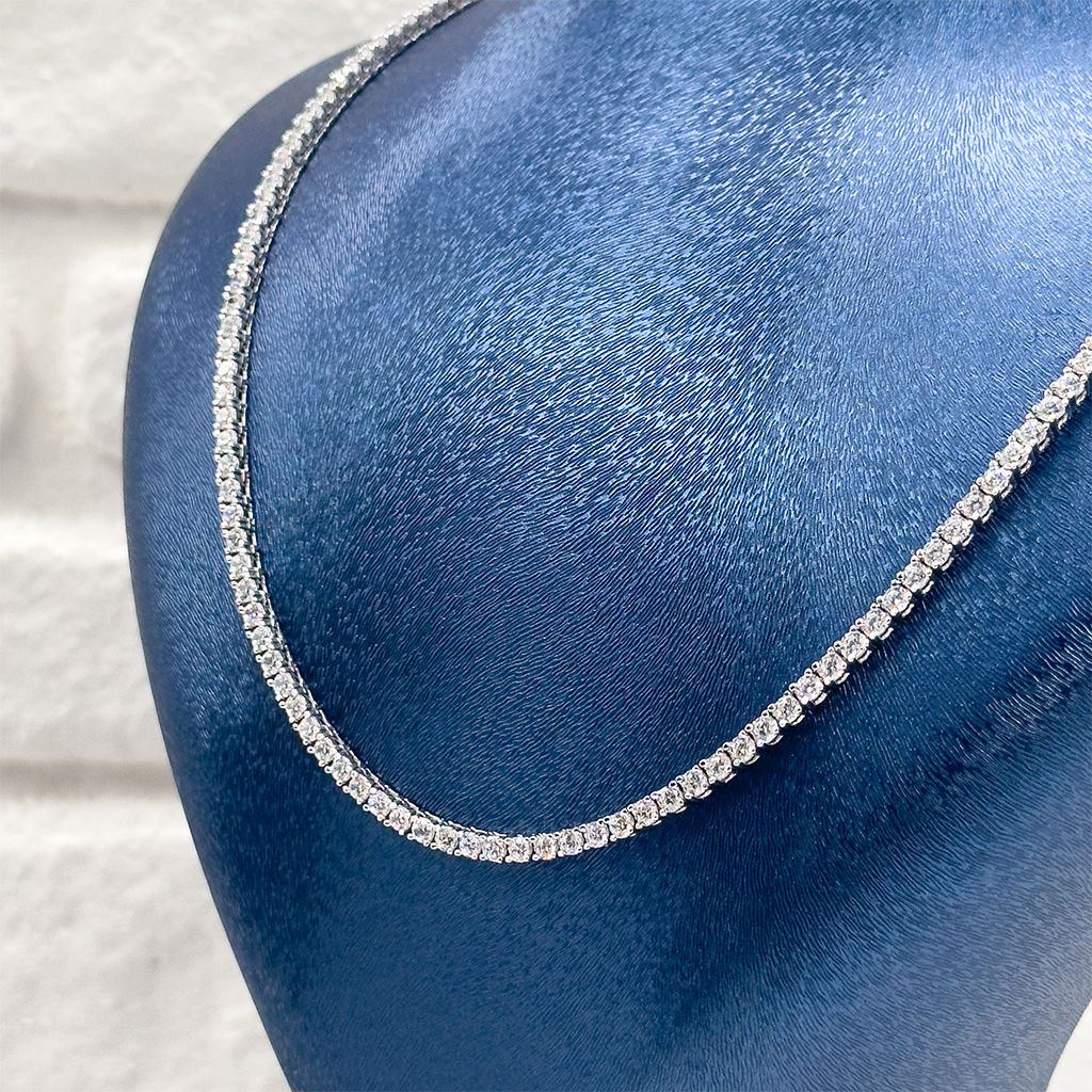 Su Yolu Pırlanta Montür Gümüş Gerdanlık - 2,5 MM