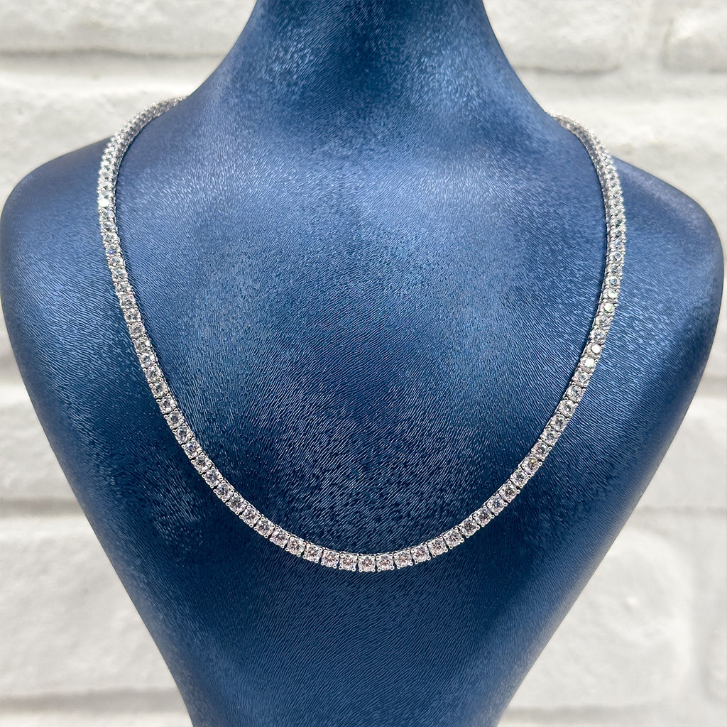 Su Yolu Pırlanta Montür Gümüş Gerdanlık - 3MM - LVRKLY25