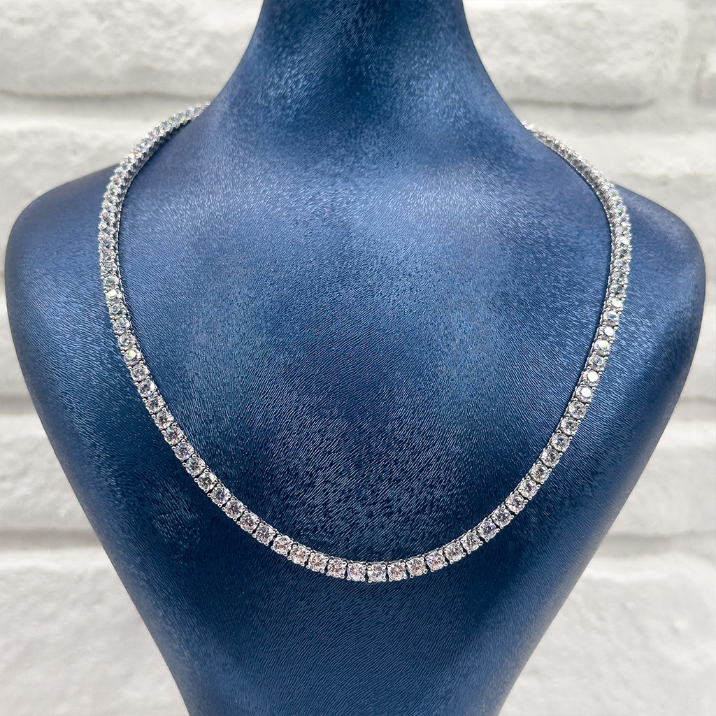 Su Yolu Pırlanta Montür Gümüş Gerdanlık - 3,5MM