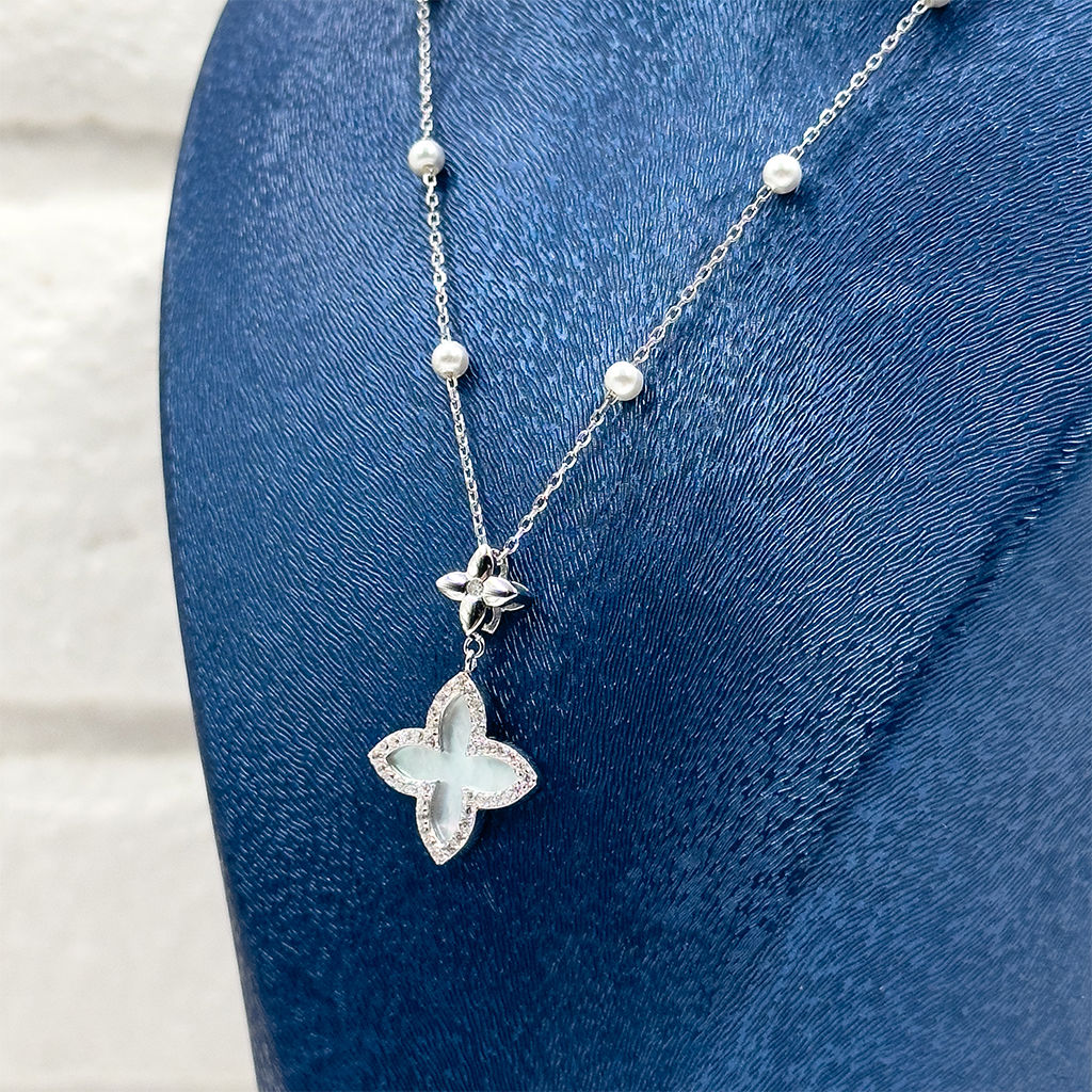 İnci Detaylı Özel Tasarım Gümüş Kolye