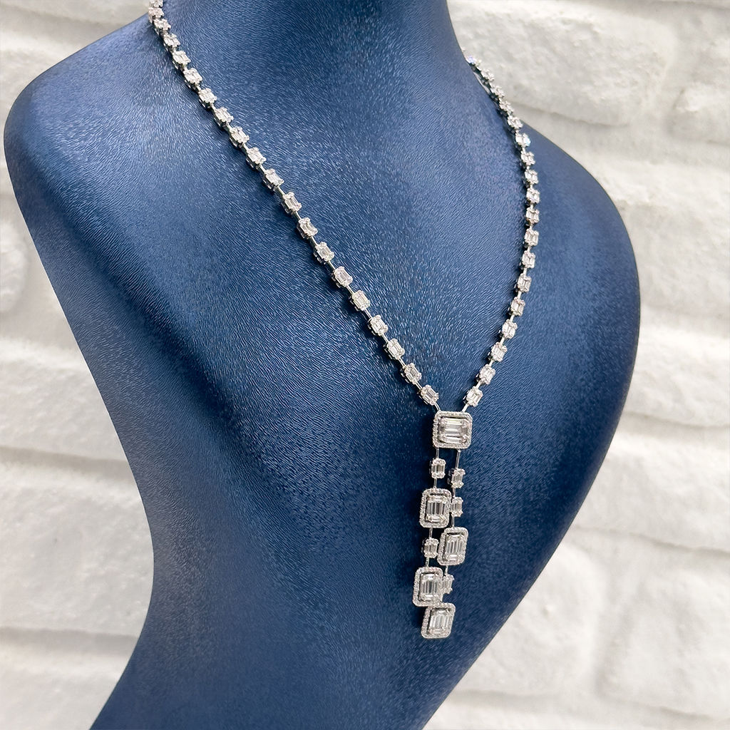 Özel Tasarım Baget Su Yolu Gümüş Gerdanlık