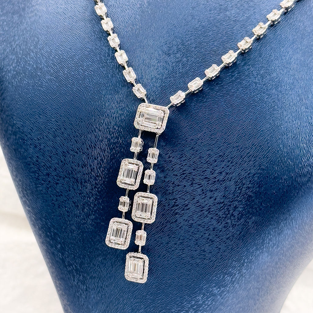 Özel Tasarım Baget Su Yolu Gümüş Gerdanlık